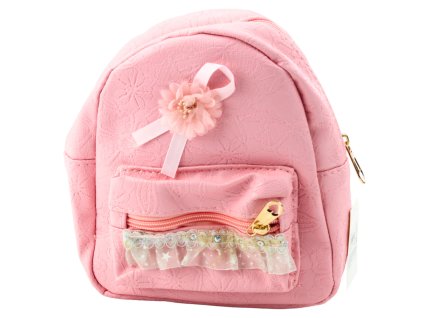 Dětský Batůžek S Reliéfním Mašlí Volány Růžový 20cm 2,5L