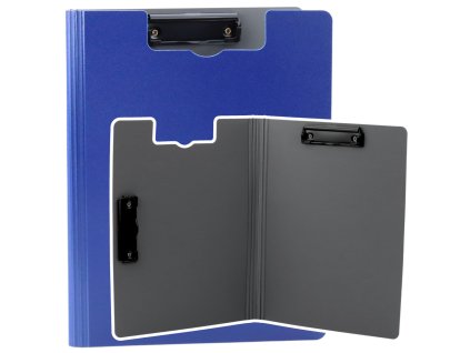 Plastová Podložka s Obalem Dva Klipy A4 Modrá