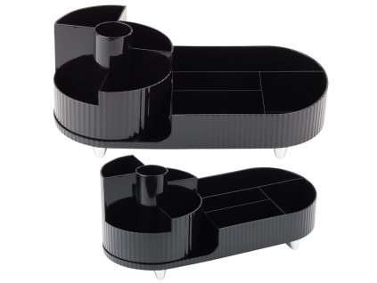 Víceúčelový Černý Otočný Kosmetický Organizér na Psací Stůl