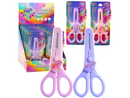 Dětské nůžky s krytkou ozdobný jednorožec Mix 14cm