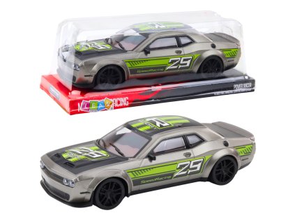 Závodní Sportovní Auto s Pohonem Zadní Nápravy Stříbrno-Zelené