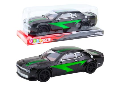 Sportovní Auto Pohon Lesklá Karoserie Černý Zelené Čáry