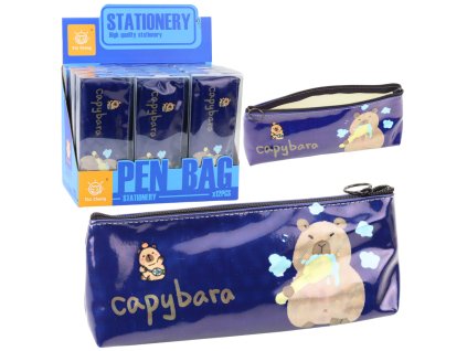 Školní Penál Příruční Kapybara Čistící Zuby Modrý 20 x 8,5 x 4 cm