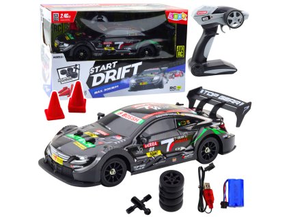 Závodní RC Auto Driftovací Černý Karbon 30km/h 1:16