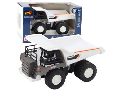 Stavební Vyklápěčka s Kovovými Prvky a Pohonem Bílá