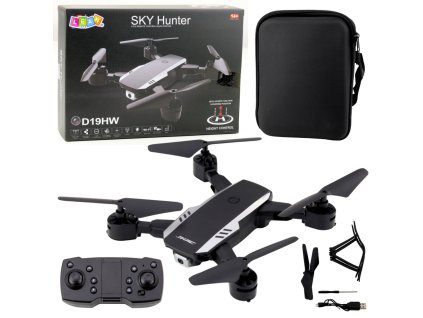 Dron Sky Hunter D19HW Kamera FPV Wi-Fi Pilot s Držákem na Telefon Pouzdro