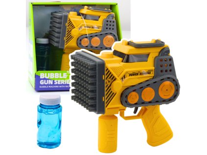 Stavební Bublifuková Pistole 56 Otvorů Žlutá Kouzelná Bublina