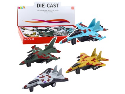 Kovová Frikční Vojenská Stíhačka 11cm Mix