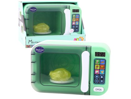 Dětská Mikrovlnka Rotující Kuřátko Světla Zvuky Zelená