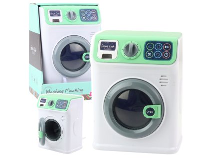 Dětská Pračka s Otáčejícím Bubnem Světla Zvuky Bílo Zelená
