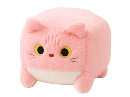 Plyšová Hračka Mazlíček Kočka Kostka Růžová 18cm