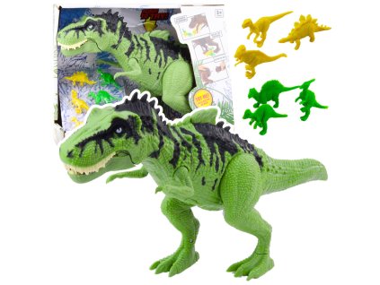 Sada Dinosaur s Malými Figurkami Pohyblivý Zvuky Zelený