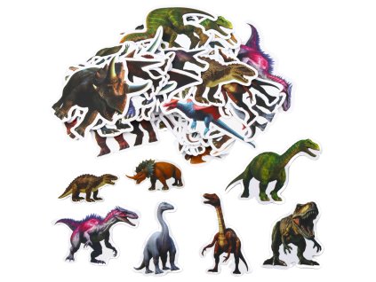 Sada Samolepek Pro Děti S Dinosaury 4-7cm 50ks