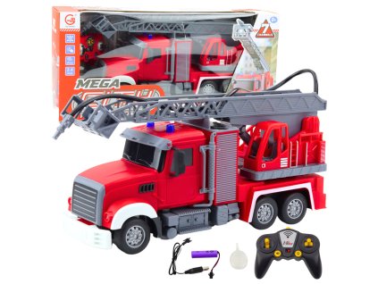 Hasičské Auto S Výsuvným Ramene s Funkcí Stříkání Vody 1:24