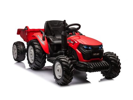 Elektrický traktor s přívěsem HC-306 24V červený