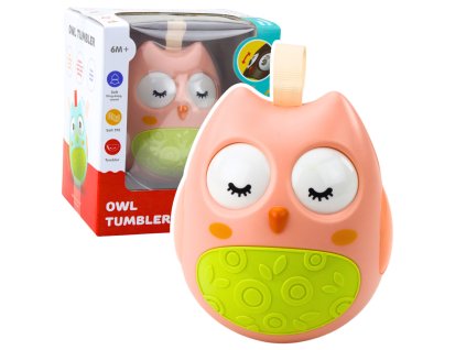 Sova Houpací pro Kojence Zvuk Zvonků Růžová