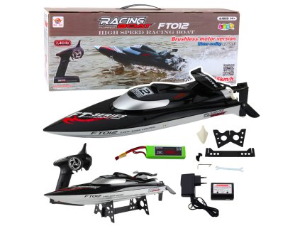 RC Motorový Člun FT012 Černý 50km/h 2.4G