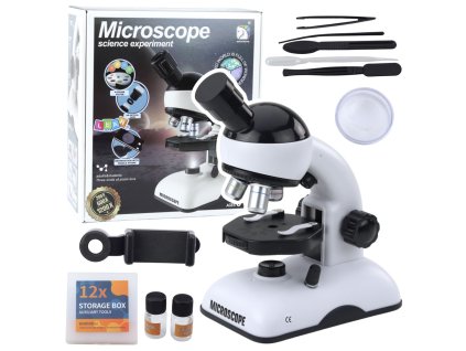 Sada Vzdělávací Mikroskop 1200x S Držákem Na Telefon