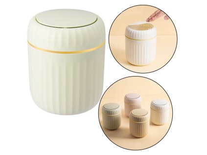 Mini Koš na Odpadky s Otevíracím Víkem Univerzální Elegantní Zelený