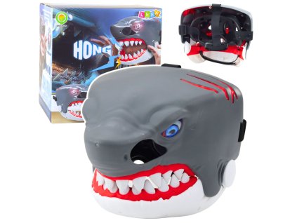 Maska Žraloka Otevírací Čelisti Světla Zvuky Nastavitelný Pásek