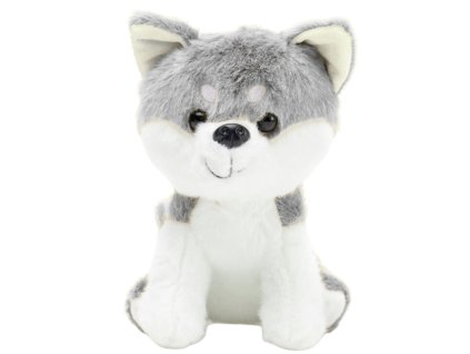 Plyšová Hračka Mazlíček Vlk Bílo Šedý 20cm