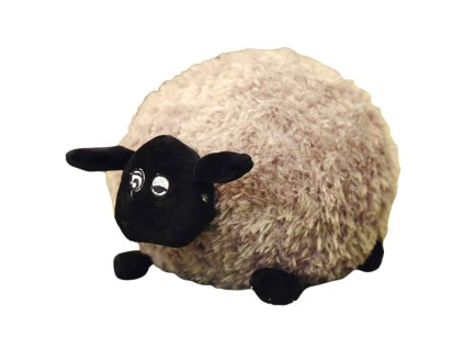 Plyšová Ovečka Mazlík s Kudrnatou Vlnou Světle Hnědá 20cm