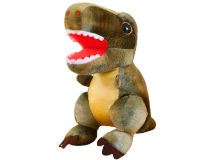 Plyšová Hračka Mazlíček Dino Z Texturou Kůže Zelená 32cm