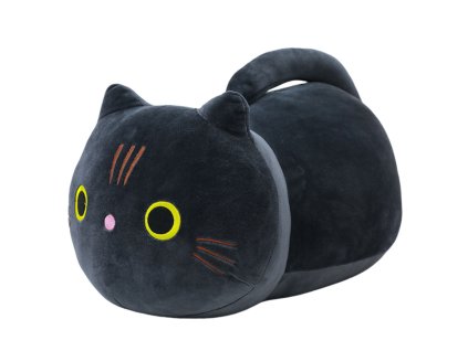 Plyšová Hračka Mazlíček Kočka S Dlouhým Ocasem Černá 40cm