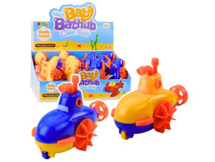 Navíjecí Hračka Do Koupelny Ponorka Žluto Modrá Mix