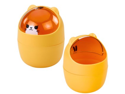 Mini Koš Medvídek Na Stůl Oranžová 1L 16cm