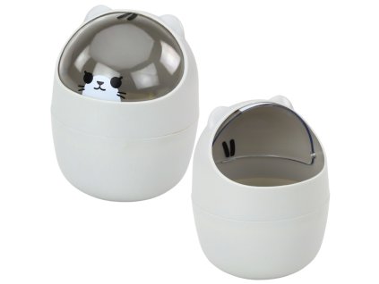 Mini Koš Méďa na Stůl Šedý Grafitový 1L 16cm