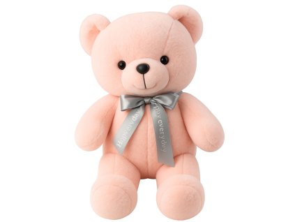 Plyšová hračka Mazlíček Medvěd S Mašlí Happy Every Day Růžový 55cm