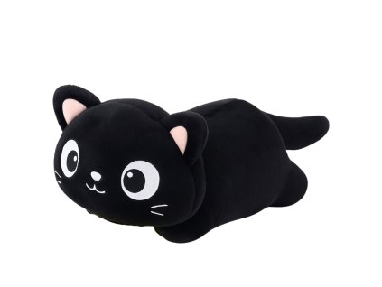 Plyšová hračka mazlíček Kočka Velké Oči Černá 45 cm