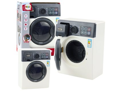 Dětská Hračka Pračka Dotykový Panel Otočný Bubínek Světla Bílá