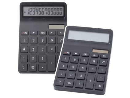 Kalkulačka Kancelářská Školní 12místný LCD Displej Solární Černá