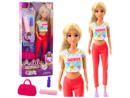 Panenka Anlily Jóga Podložka na Cvičení Taška Láhev Pohyblivé Končetiny