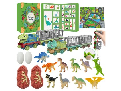 Adventní Kalendář pro Děti Dinosauři Figurky a Doplňky