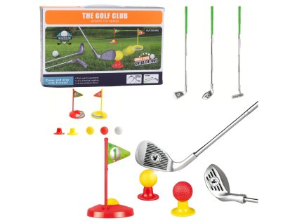 Dětská golfová sada hole, míčky, vlajky, podložky 48ks