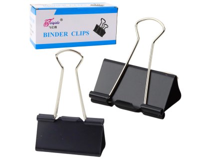 Sada Univerzální Kancelářské Klipy Pružinová Ocel Černá 51mm 12ks