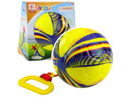 Míček s pružným provázkem a ergonomickým držadlem Žlutý 14 cm