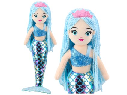 Plyšová Mořská Panna Mazlíček Holografický Ocas Modrá 48 cm