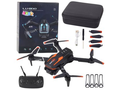 Dálkově Ovládaný Dron LU800 Kamera LED Světla Oranžový