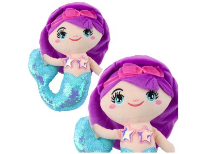 Plyšová Mořská Panna Mazlivá S Flitrovým Ocasem Tyrkysová 28cm