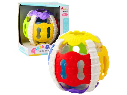 Senzorický Gumový Míček pro Kojence Světla Zvuky Barevný