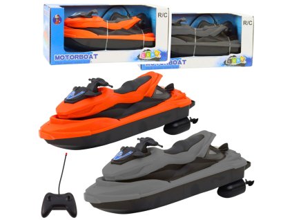 Dálkově Ovládaný Vodní Skútr RC 1:42 Šedý Oranžový