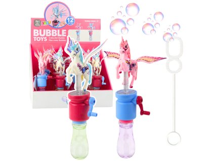 Jednorožec - Kouzelné Bublifuky s Pohyblivými Křídly na Klíček 23cm Mix