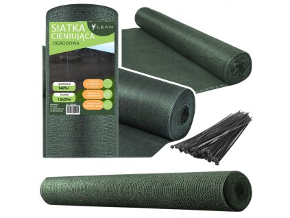 Zastiňovací Síť na Ploty, Maskovací Zelená 1,5M 25M 140g/m²