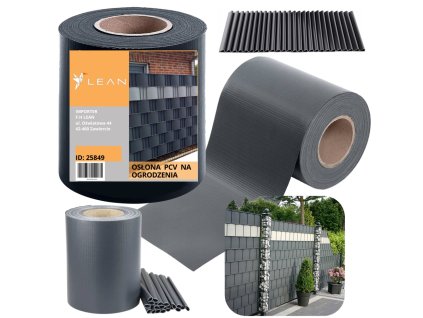 PVC Plotová Páska UV Ochrana 20 Klipsů Šedá 450 g/m² 19x35m