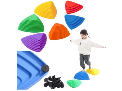 Senzorická Vzdělávací Stezka Barevné Balancovací Kameny 6ks