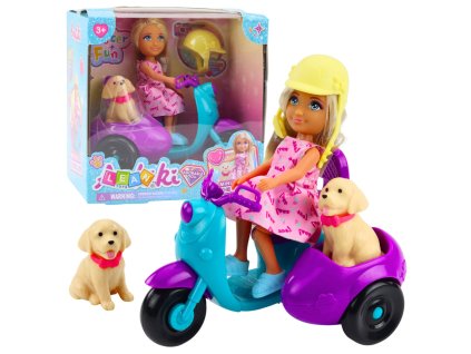 Sada Mini Panenka Ankiki na Tříkolce s Pejskem